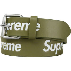 【新品未開封】Supreme Repeat Leather Belt Olive L/XL 22SS 国内正規品付属品完備ボックスロゴレザーベルト赤NikeDunkboxlogoBurberry