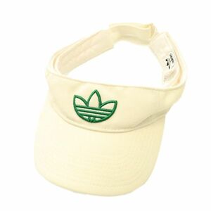 アディダス トレフォイルロゴ刺繍 サンバイザー ホワイト adidas 帽子 メンズ 220528 メール便可