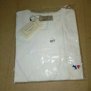 新品未使用 メゾンキツネ 半袖Tシャツ Sサイズ トリコロール /ホワイト