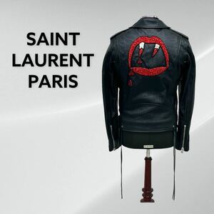 SAINT LAURENT PARIS サンローランパリ 17SS BLOOD LUSTER L17 羊革 ブラッドラスター ヴァンパイア ライダースジャケット 455998 Y5NQ1