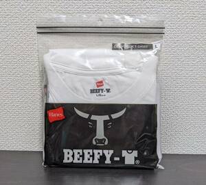 未使用 未開封 Hanes BEEFy-T ヘインズ ビーフィー Tシャツ 白 Lサイズ １枚