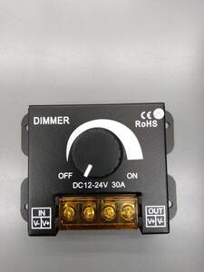 6個セット！　DIMMER　DC12-24V　大容量３０A　 LED調光器 30A 無段階ディマースイッチ 明るさ調整 照明調光コントローラー #25-30