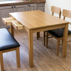 アウトレット価格 新品 ダイニングテーブル 木製 4人掛け 長方形 シンプル 食卓 テーブル 110cm ナチュラル色