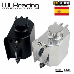 WLRレーシング-汎用 1Lアルミオイルキャッチ缶貯水池タンクドレインプラグブリーザーオイルタンク燃料タンクWLR-TK57
