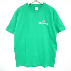 【1円】良好 Heineken ハイネケン ロゴプリントTシャツ 企業Tシャツ カンパニーTシャツ Green グリーン 緑 L