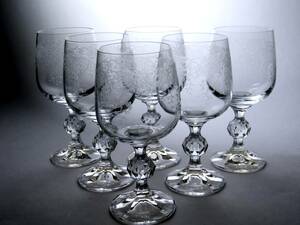 706【ボヘミアグラス】　ワイングラス６客セット　　クリスタル　　ボヘミアングラス　　新品　　複数可能
