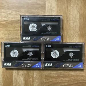 開封済未使用　AXIA GT Ⅱx（ハイポジ　TYPEⅡ CrO2）　74分カセットテープ3本セット