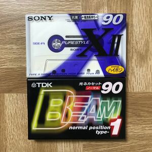 SONY XⅡ90分 TDK BEAM1 90分カセットテープ2本セット