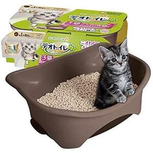 デオトイレ 猫用トイレ本体 子猫~5kgの成猫用本体セット ツートンブラウン
