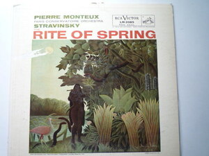 OQ60 米RCA盤LP ストラヴィンスキー/春の祭典 モントゥー/パリ音楽院O 影犬
