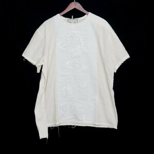 バイワリッド BY WALID 19SS FLORAL EMBROIDERED COTTON T-SHIRT Tシャツ クリーム L /U /X