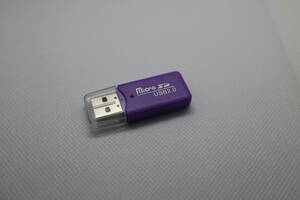 micro SD USB カードリーダー USB2.0 パープル ② 送料63円～