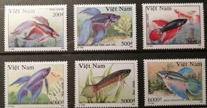 ベトナム 魚(6種) MNH