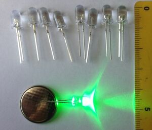 LED 超高輝度クリア発光ダイオード 5mm 短足 緑10本セット