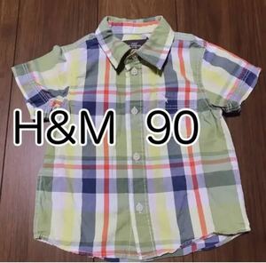 H&M 半袖シャツ チェックシャツ　90 キッズ