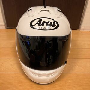 アライ Arai RX-7 RR5 フルフェイスヘルメット ホワイト スモークシールド サイズ M 57・58CM おまけ付き