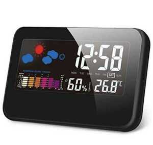 目覚まし時計 湿度計 デジタル 温湿度計 温度計 デジタル置き時計 温度計湿度計 計 気象 時計