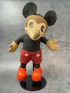 【送料無料】 1930年代 ディズニー Disney ミッキーマウス MICKEY MOUSE ドール ニッカーボッカー社 KNICKER BOCKER ヴィンテージ E0056