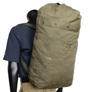 ハンガリー軍放出品 ダッフルバッグ コットン製 リュックサック ミリタリー バックパック かばん カジュアルバッグ カバン 鞄