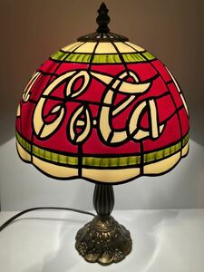 ★ヴィンテージ★ コカ・コーラ Coca-Cora ステンドグラス調 ティファニースタイル ランプ アンティーク ライト