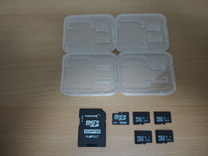 microSDカード５枚セットアダプター付・中古品