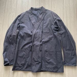 中古　COMOLI コモリ　シャツ　ジャケット　ネイビー　サイズ　2 シャツジャケット