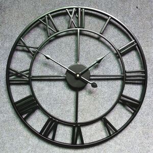 アンティークウォールクロック 北欧風壁掛け時計　シンプル ブラック