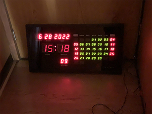【希少レア廃盤】JDL LED CLOCK LED壁掛け時計 デジタルクロック カレンダー インテリア LED時計 デジタルカレンダー 入手困難