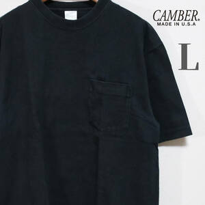 CAMBER キャンバー ポケットTシャツ USA製 L ブラック ポケT 8オンス