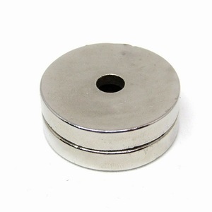 「a19-a2」 強力 磁石 ネオジウム 30×5mm 2個 セット / ネオジム 丸型 皿穴 ネジ穴 マグネット