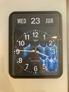 TWEMCO(トゥエンコ) 掛け時計 パタパタ カレンダー時計 アナログ時計 日付 曜日【ブラック】スペースエイジ 