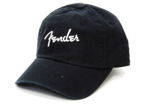 アメリカンニードル キャップ ６方パネル ベースボールキャップ FENDER フェンダー 楽器メーカー 帽子 FEND-1904A 黒 新品