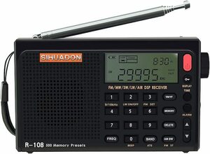 SIHUADON R-108 ポータブルラジオ FM LW SW MW エアバンド