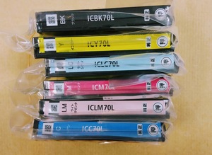 送料210円 EPSON　増量70L 6色　IC6CL70L　純正インク さくらんぼ（ICBK70L,ICY70L,ICM70L,ICC70L,ICLC70L,ICLM70L）