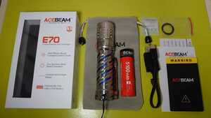 ACEBEAM エースビーム E70 SS ステンレス 充電式フラッシュライト 新品未使用品