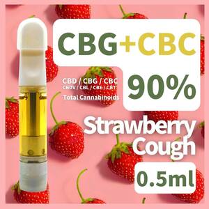 【匿名配送】CBG+CBC 高濃度 リキッド 90% Strawberry Cough 0.5ml