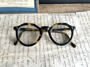 フランス 1950-60s セルフレーム 眼鏡 セルロイド ボストン ウェリントン 美術 骨董 ヴィンテージ アンティーク