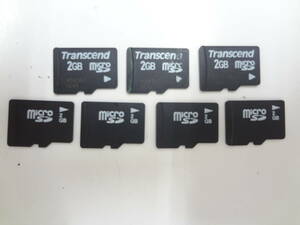 Transendなど　microSDメモリーカード　2GB　7枚セット　未使用品　