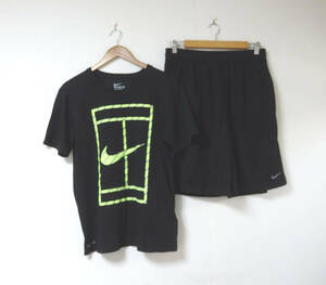 【送料無料】ナイキスポーツTシャツ、スポーツパンツセット/メンズLサイズ　NIKE　DRY FIT　サッカー　バスケ