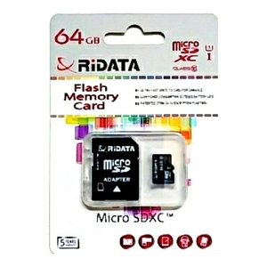 microSDXC64GBフラッシュメモリーカード（RiDATA）【1円スタート出品・新品・送料無料】