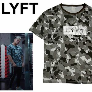 状態良 LYFT ORIGINAL CAMO BIG T-SHIRTS - BLACK リフト 迷彩 カモフラ Tシャツ 半袖