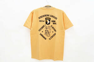 バズリクソンズ 半袖 Tシャツ 101st AIRBORNE DIVISION ミリタリー オレンジ BR78021 (L) 多少汚れ 50%オフ (半額) 送料無料 即決 新品