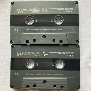 TDK MA 54　メタルカセットテープ 　Metal PositionTYPE IV　メタルテープ　まとめ2本セット　USED 