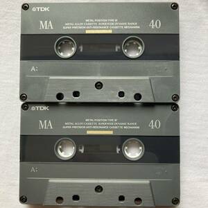 TDK MA40　Metal PositionTYPE IV　メタルポジションカセットテープ　 まとめ2本　USED