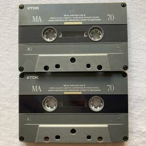 TDK MA70　メタルカセットテープ 　Metal PositionTYPE IV　メタルテープ　まとめ2本セット　USED