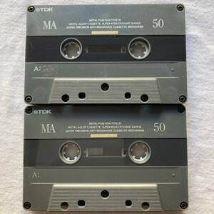 TDK MA 50　メタルカセットテープ 　Metal PositionTYPE IV　メタルテープ　まとめ2本セット　USED