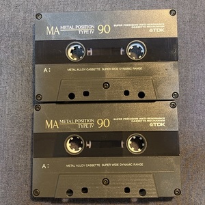 TDK MA 90　メタルカセットテープ 　Metal PositionTYPE IV　メタルテープ　まとめ2本セット　USED