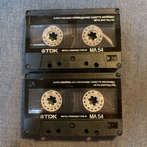 TDK MA 54　メタルカセットテープ 　Metal PositionTYPE IV　メタルテープ　まとめ2本セット　USED