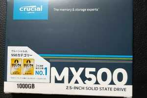 【送料込み、即決！9749円】1000GB Crucial SSD MX500シリーズ 1TB