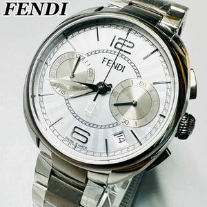 【新品】フェンディ/FENDI MOMENTO グレー 定価18万円 メンズ腕時計 クロノグラフ 海外 クォーツ